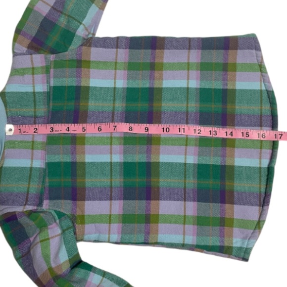 Buffalo Plaid Toddler Girl Hooded Jacket/Shacket with Sherpa Lining - Picture 7 of 7